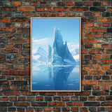 Iceberg Wall Art, Iceland Wall Art, Seascape Wall Print, Canvas Print, Wall Art, Vertical Art, Gift For Family, Above Couch Wall Art