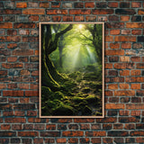 Forest Wall Art, Nature Prints, Trees Wall Art, Canvas Print, Wall Art, Vertical Art, Teacher Gift, Over Bed Wall Decor, Bookshelf Decor