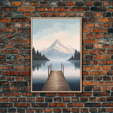 Mountain Print, Water Reflection, Lake Wall Art, Canvas Print, Wall Art, Vertical Art, New Homeowner Gift, Apartment Wall Decor, Room Decor