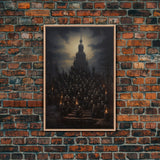 The Well Of Souls, Macabre Art, Halloween Decor, Framed Canvas Print, Dark Arts, Witchcraft Decor, Halloween Wall Art