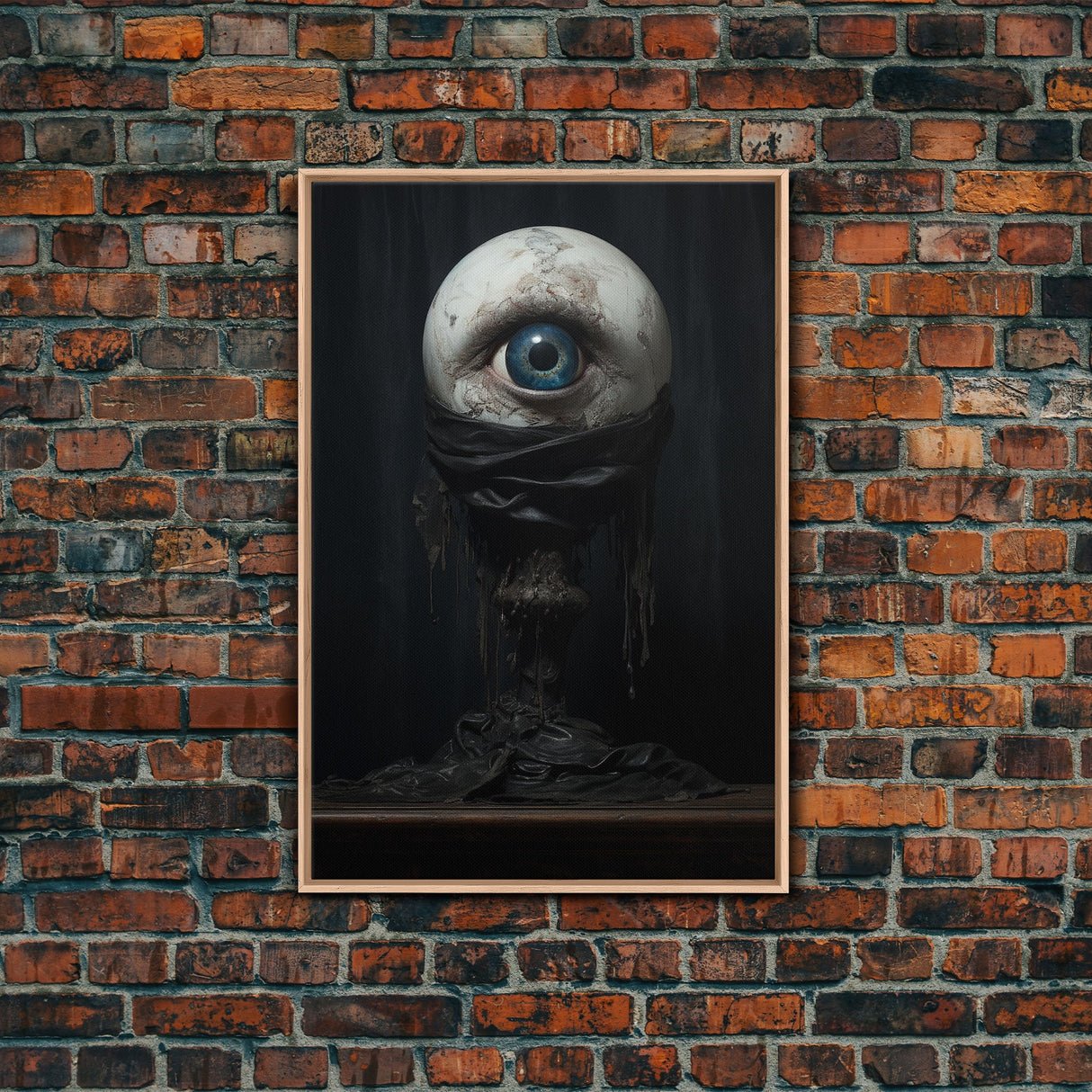 The Eye, Gothic Victorian Horror Art, Cosmic Horror, Framed Canvas Canvas Print, Halloween Decor