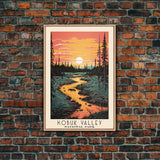 Kobuk Valley National Park Alaska Travel Art, National Park Print, Minimalist Travel Art, Midcentury Modern Style Landscape Painting