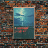 Lightning Bolt, Outdoors Wall Art, Canvas Print, Wall Hanging, Portrait Art, First Home Gift, Nerdy Home Decor, Home Decor Prints, RV Decor