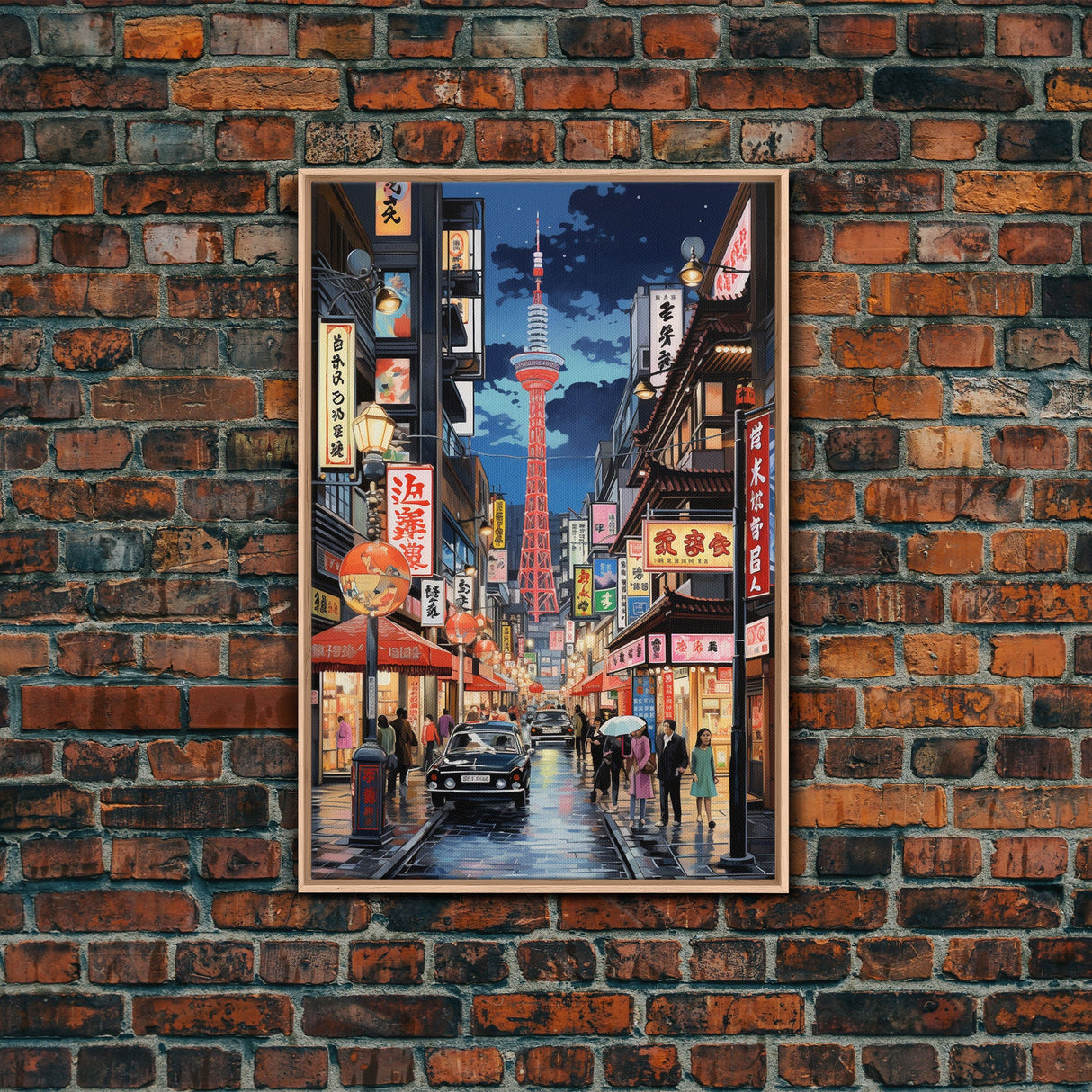 Japanese Wall Art, Asian Wall Art, City Wall Art, Canvas Print, Wall Hanging, Portrait Art, Friendship Gift, Dining Room Decor, Travel Print