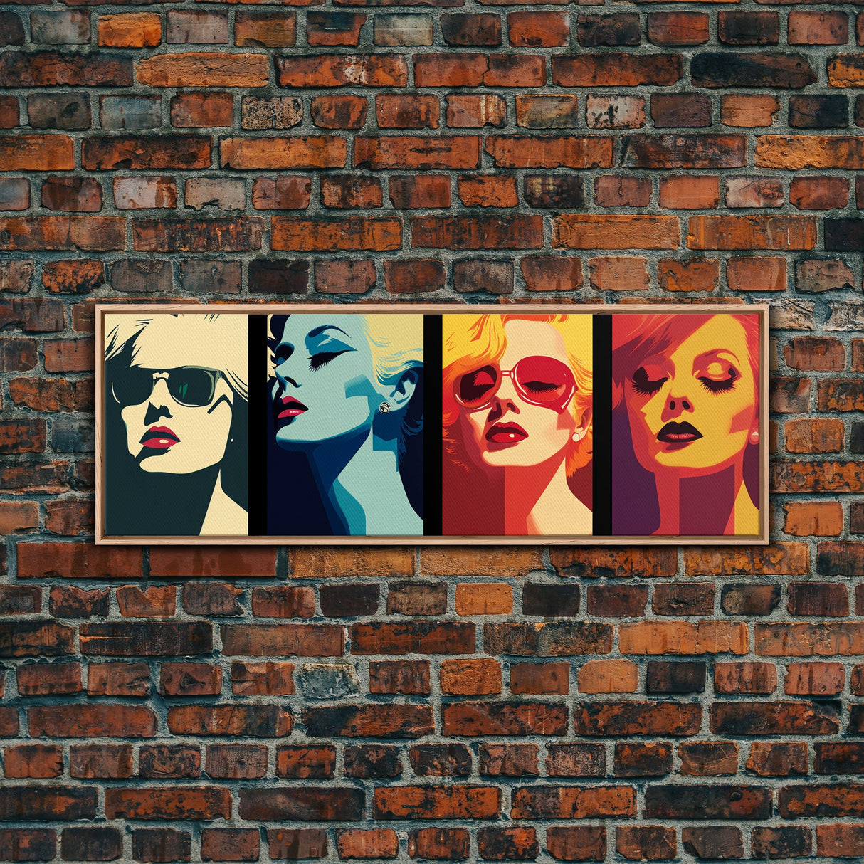 Pop Art Print, Kitchen Wall Decor, Framed Canvas Print, Warhol Inspired Colorful MCM Pop Art, Midcentury Modern