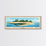 Benguerra Island, Mozambique Panoramic Print, Vacation Gift, Mozambique Wall Art, Beach Painting, Beach Decor, Large Wall Art, Wood Frame Art