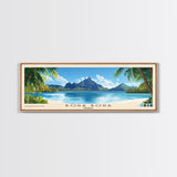 Bora Bora, France Panoramic Beach Print, Vacation Gift, France Wall Art, Beach Painting, Beach Decor, Beach Painting