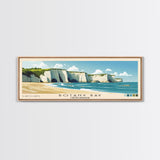 Botany Bay, United Kingdom Panoramic Print, Vacation Gift, United Kingdom Wall Art, Beach Painting, Beach Decor, Beach Or Lakehouse Art