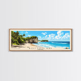 Bottom Bay, Barbados Panoramic Print, Vacation Gift, Barbados Wall Art, Beach Painting, Beach Decor, Large Wall Art, Wood Frame Art