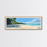 Bowman’s Beach, Florida Panoramic Print, Vacation Gift, Florida Wall Art, Beach Painting, Beach Decor, Large Wall Art, Wood Frame Art