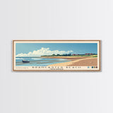 Brancaster Beach, United Kingdom Panoramic Beach Print, Vacation Gift, United Kingdom Wall Art, Framed Canvas Print, Framed Beach Painting