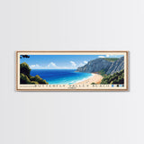 Butterfly Valley Beach, Turkey Panoramic Print, Vacation Gift, Turkey Wall Art, Beach Painting, Beach Decor, Large Wall Art, Wood Frame Art