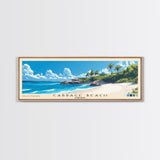 Cabbage Beach, Bahamas Panoramic Beach Print, Vacation Gift, Bahamas Wall Art, Beach Painting, Beach Decor, Beach Painting