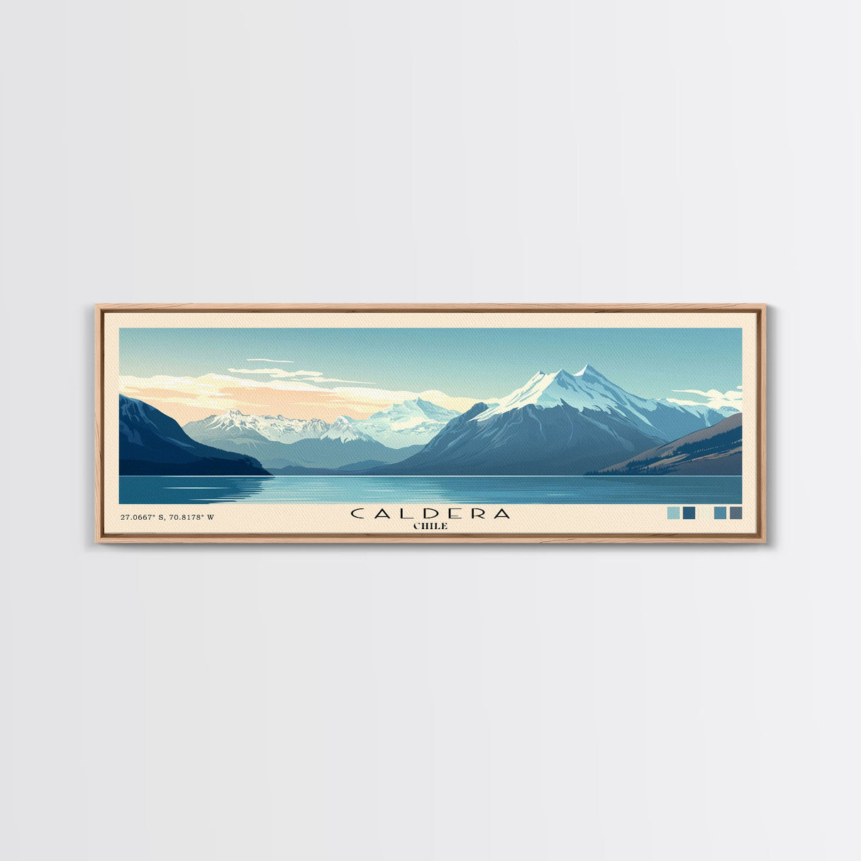 Caldera, Chile Panoramic Print, Vacation Gift, Chile Wall Art, Beach Painting, Beach Decor, Beach Or Lakehouse Art