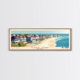 Cape May, New Jersey Panoramic Beach Print, Vacation Gift, New Jersey Wall Art, Beach Painting, Beach Decor, Beach Painting
