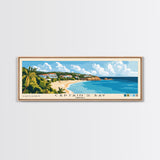 Captain's Bay, Anguila Panoramic Print, Vacation Gift, Anguila Wall Art, Beach Painting, Beach Decor, Beach Or Lakehouse Art