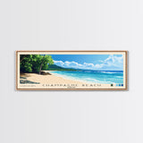 Champagne Beach, Vanuatu Panoramic Beach Print, Vacation Gift, Vanuatu Wall Art, Framed Canvas Print, Framed Beach Painting