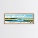 Chincoteague Island, Virginia Panoramic Beach Print, Vacation Gift, Virginia Wall Art, Framed Canvas Print, Framed Beach Painting