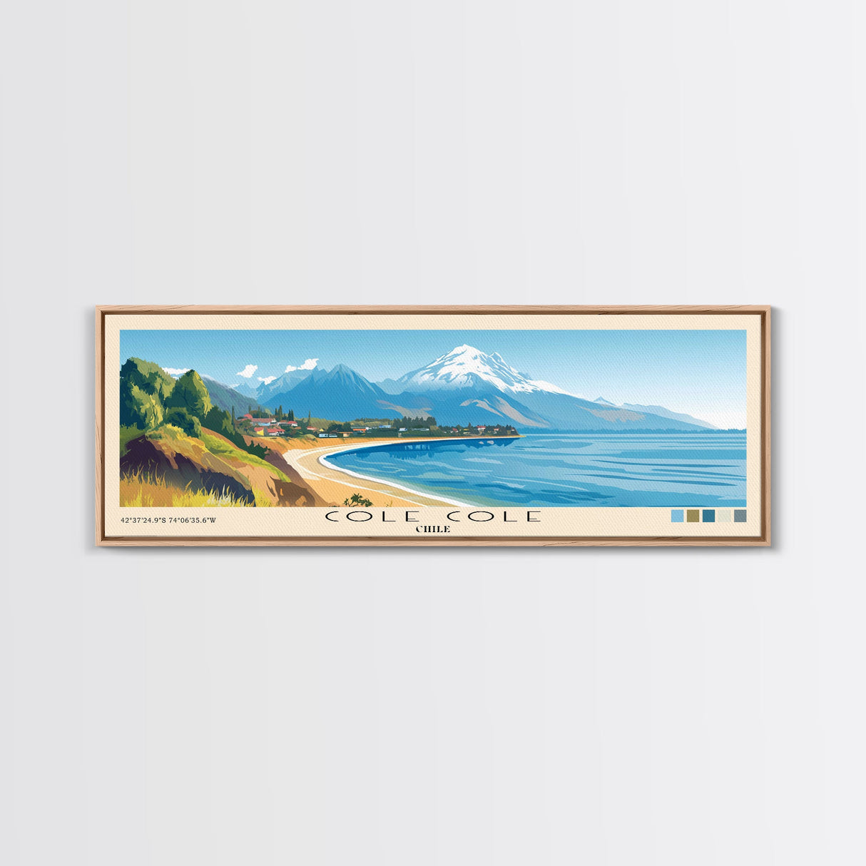 Cole Cole, Chile Panoramic Print, Vacation Gift, Chile Wall Art, Vacation Wall Art, Vacatation Memories, Beach Decor, Beach Or Lakehouse Art