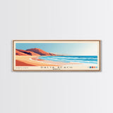 Dalia Beach, Morocco Panoramic Beach Print, Vacation Gift, Morocco Wall Art, Beach Painting, Beach Decor, Beach Painting