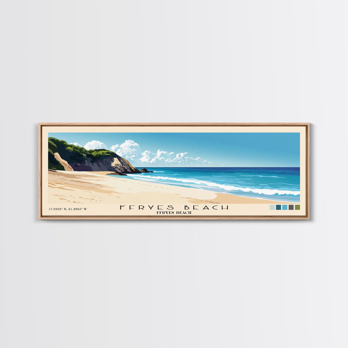 Ffryes Beach, Ffryes Beach Panoramic Print, Vacation Gift, Ffryes Beach Wall Art, Vacation Wall Art, Vacatation Memories, Beach Decor, Beach Or Lakehouse Art