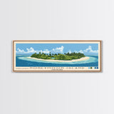 Honeymoon Island, Cook Islands Panoramic Print, Vacation Gift, Cook Islands Wall Art, Vacation Wall Art, Vacatation Memories, Beach Decor, Beach Or Lakehouse Art