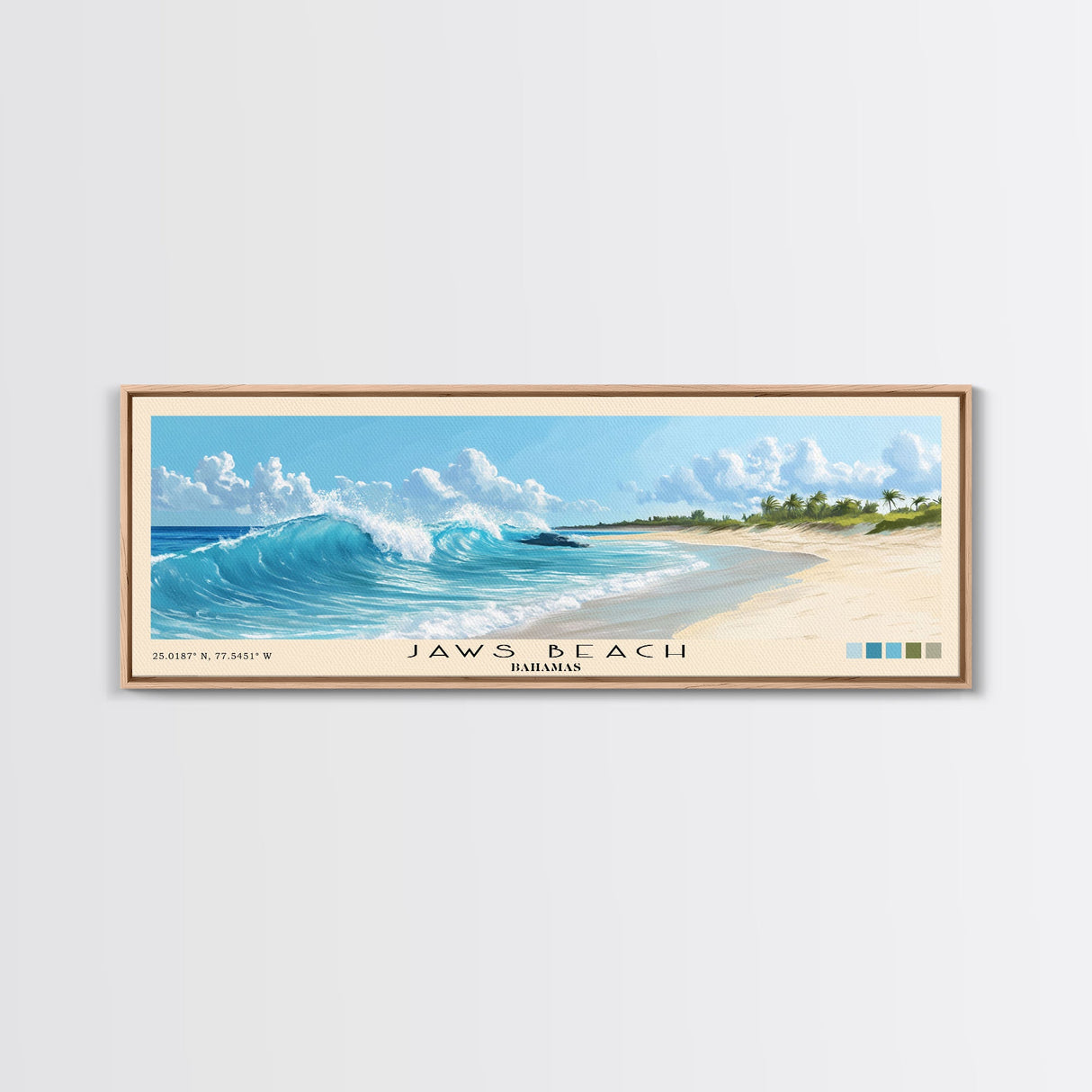 Jaws Beach, Bahamas Panoramic Print, Vacation Gift, Bahamas Wall Art, Vacation Wall Art, Vacatation Memories, Beach Decor, Beach Or Lakehouse Art