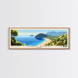 Kabak Beach, Turkey Panoramic Print, Vacation Gift, Turkey Wall Art, Beach Painting, Beach Decor, Beach Or Lakehouse Art