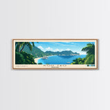Koh Tao, Thailand Panoramic Beach Print, Vacation Gift, Thailand Wall Art, Beach Painting, Beach Decor, Beach Painting