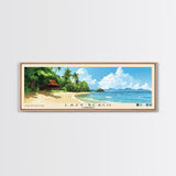 Lazy Beach, Cambodia Panoramic Print, Vacation Gift, Cambodia Wall Art, Vacation Wall Art, Vacatation Memories, Beach Decor, Beach Or Lakehouse Art