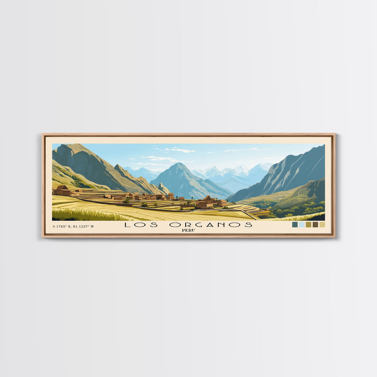 Los Organos, Peru Panoramic Print, Vacation Gift, Peru Wall Art, Beach Painting, Beach Decor, Beach Or Lakehouse Art