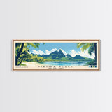 Matira Beach, Bora Bora, Tahiti Panoramic Print, Vacation Gift, Bora Bora, Tahiti Wall Art, Vacation Wall Art, Vacatation Memories, Beach Decor, Beach Or Lakehouse Art