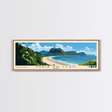 Praia do Leão, Brazil Panoramic Beach Print, Vacation Gift, Brazil Wall Art, Framed Canvas Print, Framed Beach Painting