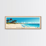 Radio Beach, Bahamas Panoramic Print, Vacation Gift, Bahamas Wall Art, Beach Painting, Beach Decor, Beach Or Lakehouse Art