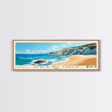 Scala dei Turchi, Italy Panoramic Print, Vacation Gift, Italy Wall Art, Beach Painting, Beach Decor, Large Wall Art, Wood Frame Art