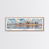 St. Louis Missouri Travel Poster, Framed Canvas Print, Wall Art, Home Decor, Travel Gift, Living Room Art, Retro Style Art, Office Decor