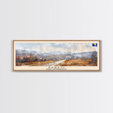 Brčko Bosnia Wall Art, Panoramic Travel Poster, Panoramic Framed Canvas Print, City Wall Art, Wall Hanging Home Decor, Travel Art