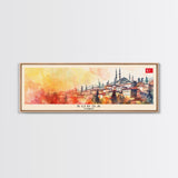 Bursa Turkey Travel Print Wall Art, Panoramic City Art, Travel Art, Wall Decor, Vacation Gift, Framed Canvas Print Or Metal Art