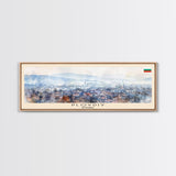Plovdiv Bulgaria Travel Art, City Art, Framed Canvas Print or Metal Wall Art, Europe Travel Poster, Panoramic Wall Art, Extra Wide Wall Art