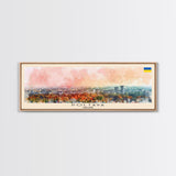 Poltava Ukraine Wall Art, Panoramic Travel Poster, Panoramic Framed Canvas Print, City Wall Art, Wall Hanging Home Decor, Travel Art