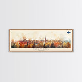 Joensuu Finland Wall Art, Panoramic Travel Poster, Panoramic Framed Canvas Print, City Wall Art, Wall Hanging Home Decor, Travel Art