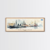 Kaliningrad Russia Travel Print Wall Art, Panoramic City Art, Travel Art, Wall Decor, Vacation Gift, Framed Canvas Print Or Metal Art
