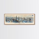 Kostroma Russia Panoramic Travel Poster, Framed Canvas Print or Metal Wall Art, Travel Art, Home Decor, Panoramic Painting, Midcentury Art