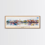Lappeenranta Finland Panoramic Travel Poster, Framed Canvas Print or Metal Wall Art, Travel Art, Home Decor, Panoramic Painting, Midcentury Art