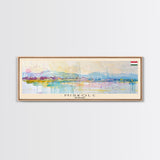 Miskolc Hungary Wall Art, Panoramic Travel Poster, Panoramic Framed Canvas Print, City Wall Art, Wall Hanging Home Decor, Travel Art