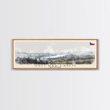 ÚstÍ nad Labem Czech Republic Wall Art, Panoramic Travel Poster, Panoramic Framed Canvas Print, City Wall Art, Wall Hanging Home Decor, Travel Art