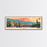 Bilbao Spain Wall Art, Panoramic Travel Poster, Panoramic Framed Canvas Print, City Wall Art, Wall Hanging Home Decor, Travel Art
