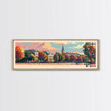 Kostroma Russia  Wall Art, Panoramic Travel Poster, Panoramic Framed Canvas Print, City Wall Art, Wall Hanging Home Decor, Travel Art