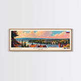 Kuopio Finland Wall Art, Panoramic Travel Poster, Panoramic Framed Canvas Print, City Wall Art, Wall Hanging Home Decor, Travel Art