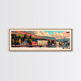 Tolyatti Russia Panoramic Travel Poster, Framed Canvas Print or Metal Wall Art, Travel Art, Home Decor, Panoramic Painting, Midcentury Art
